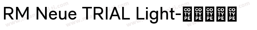 RM Neue TRIAL Light字体转换